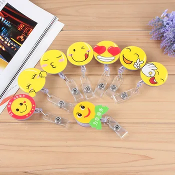 

lovely Retractable Badge Reel Student Nurse Horizontal type Exihibiton ID Name Card Badge Holder Office Supplies