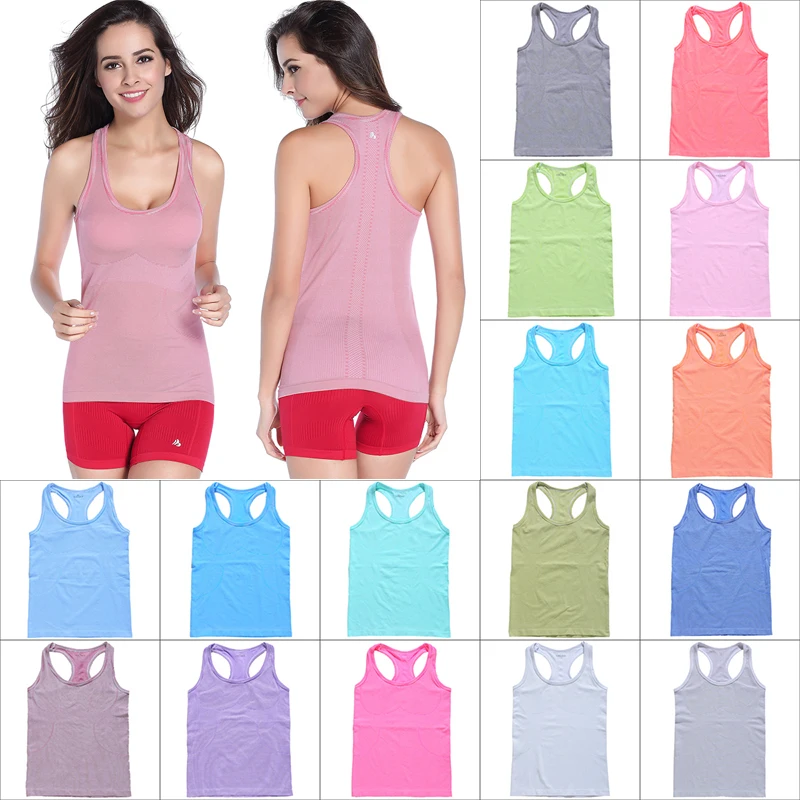 

Vertvie Women Running Vest Summer Sleeveless Sport Shirt Stripe Gym Jogging Training Fitness Tank Top T-Shirt Femme Sport Vest