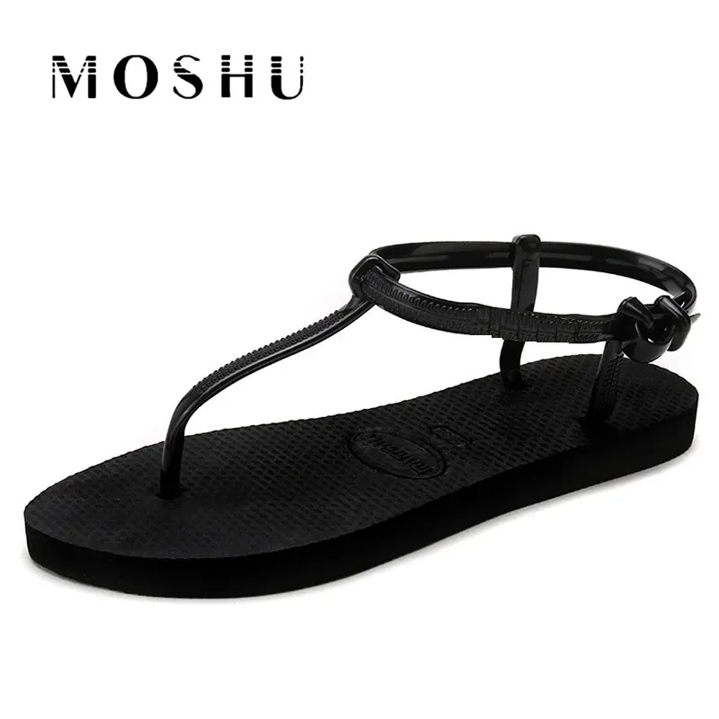 FABIURT Casual Sandals for Women,Womens Fashion T Strap Gladiator Sandals Casual Vintage Summer Flip Flops Flat Sandals 