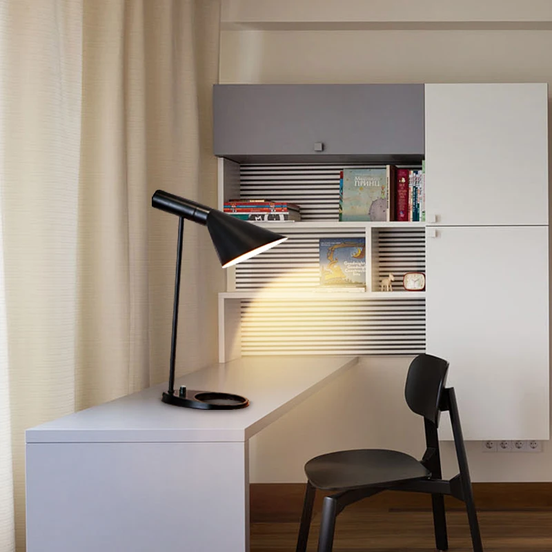 Modern Stylish Led Desk Lamp Light Fixture Reading Table Modern Stylish Led Desk Lamp Light Fixture Reading Table White Black Simple Bedroom Bedside Decor Lighting In Lamps From Lights On