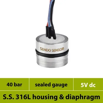 

non amplified mV signal, 0-40 bar piezoresistive OEM pression sensor, 4 Mpa sealed gauge pressure, 5v stainless steel transducer