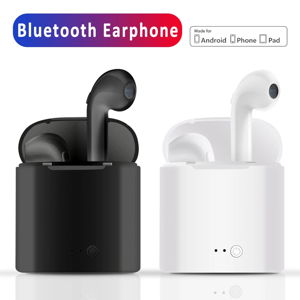 

I7 I7s Tws Mini Wireless Bluetooth Earphone in-ear Headset Wireless Earbuds Stereo Smart Air Earphone For Phone pod For iphone