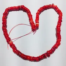 JYX 5-8,5 мм нерегулярные красные цветные морские бамбуковые коралловые бусины Свободные нити DIY ручной работы драгоценный камень 16"