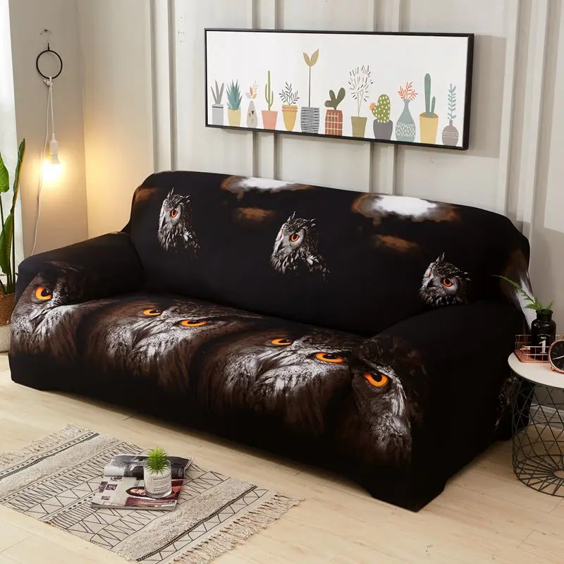 3D печать диван универсальные тянущиеся чехлы для диванов спандекс полиэстер чехол секционный диван кресло, мебель крышка