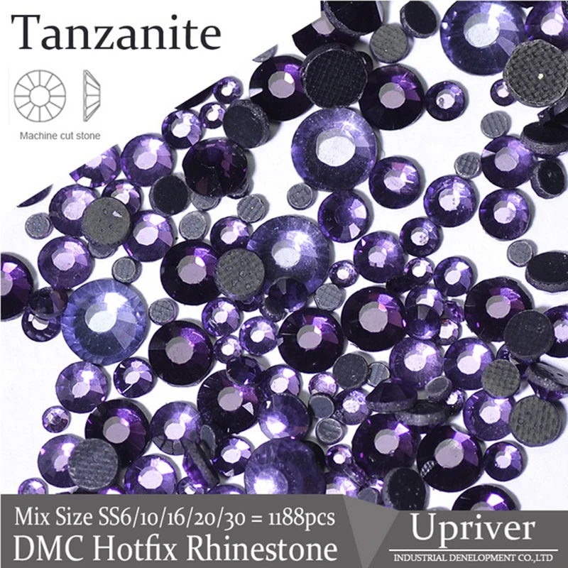 

Upriver 2-10 Gross SS6-SS30 Small Bag Tanzanite Loose DMC Hotfix Rhinestones