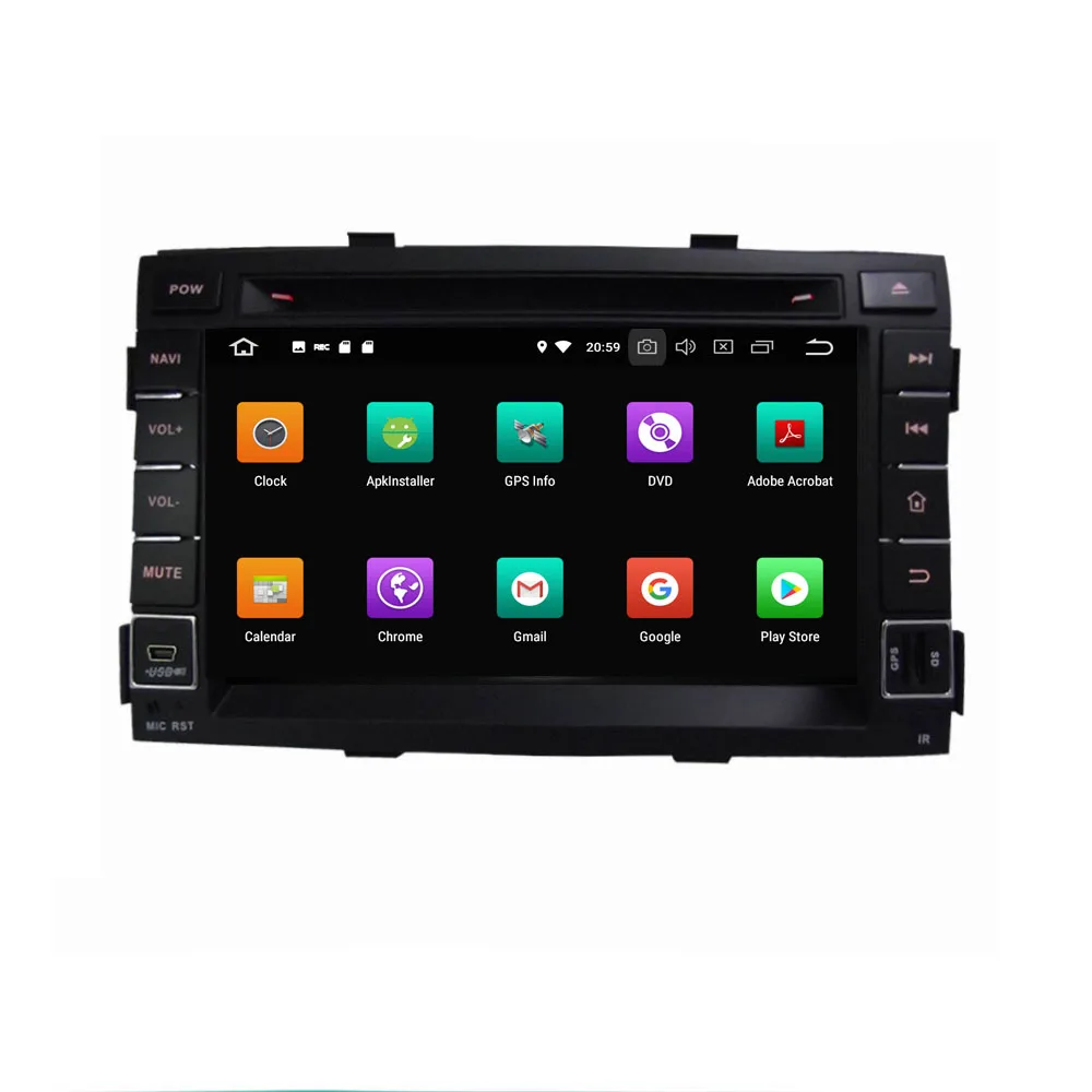 Discount KLYDE 7" 2 Din 8 Core Android 8.0 Car DVD Player For KIA SORENTO 2011 Car Multimedia Player 32GB 1024*600 Car Radio 1