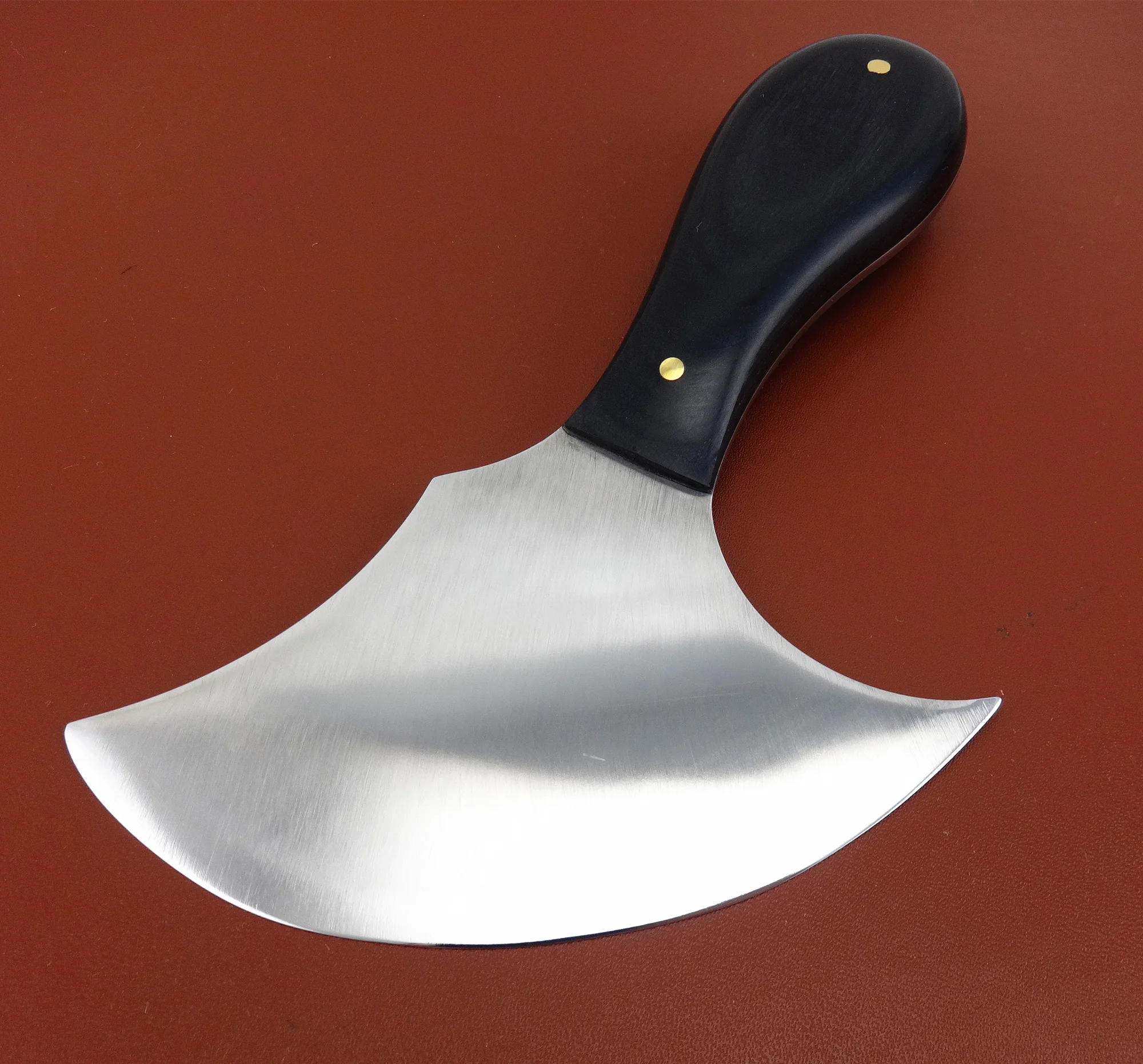 

1pc 100mm Leather Craft Wood Handle Swiss Steel Round Blade Knife Cutter Tool - Sewing Stitching Carving Stamping Skiver Beveler