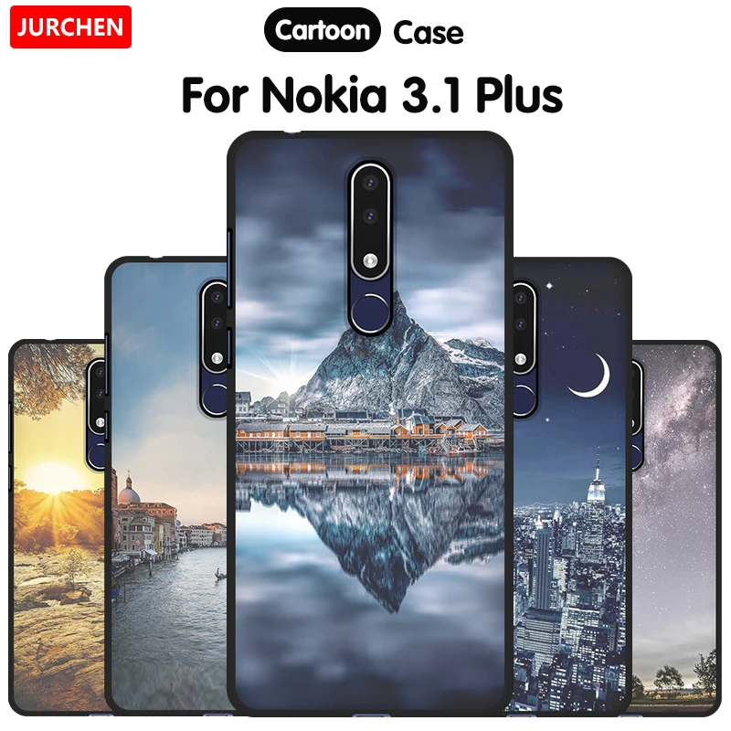 

JURCHEN Soft Case For Nokia 3.1 Plus Phone Case Beautiful Patterned Soft Silicone Cover For Nokia 3.1 Plus Case Nokia3.1 3.1Plus