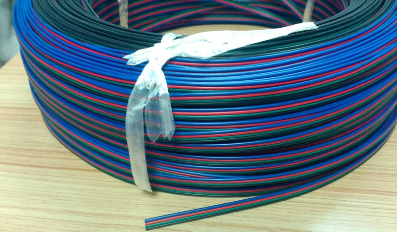 20AWG ПВХ изолированный медный провод 4pin RGB нагреватель медный кабель светодиодный электрические провода с разъемом бесплатно выбрать количество метров