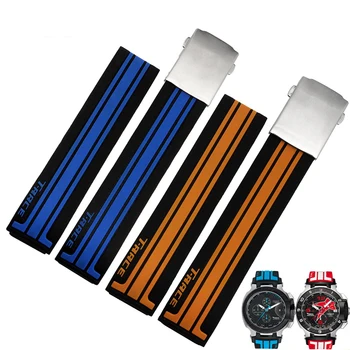 

21mm for 1853 T048-417A men watch strap High quality Rubber watchband T-race silicone bracelet