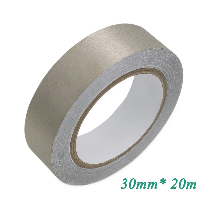 1 Roll 30mm*20M Sliver Conductive Cloth Fabric Tape For POP Cable EMI Masking 