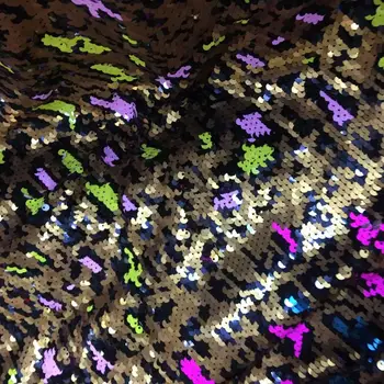 

LASUI 2019 Gorgeous 1 yard =1 piece W0115 Multicolor leopard DIY Evening dress clothing sequins embroidery mesh lace fabric