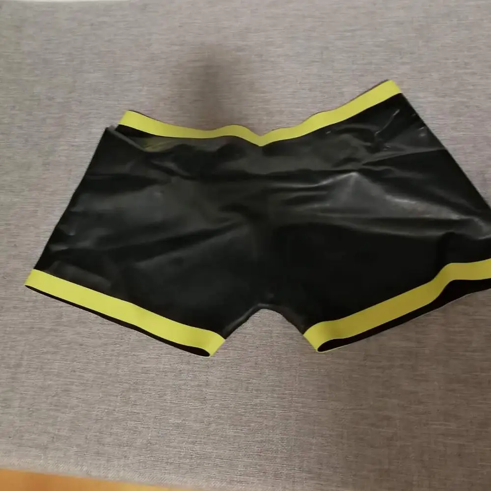 Black Latex Short Panties Latex Male's Hot Pants Shorts Black XL Size available