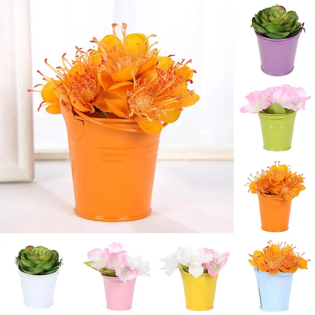 

Cute Mini Solid Color Pail Bucket Wedding Party Candy Favours Home Hotel Decor