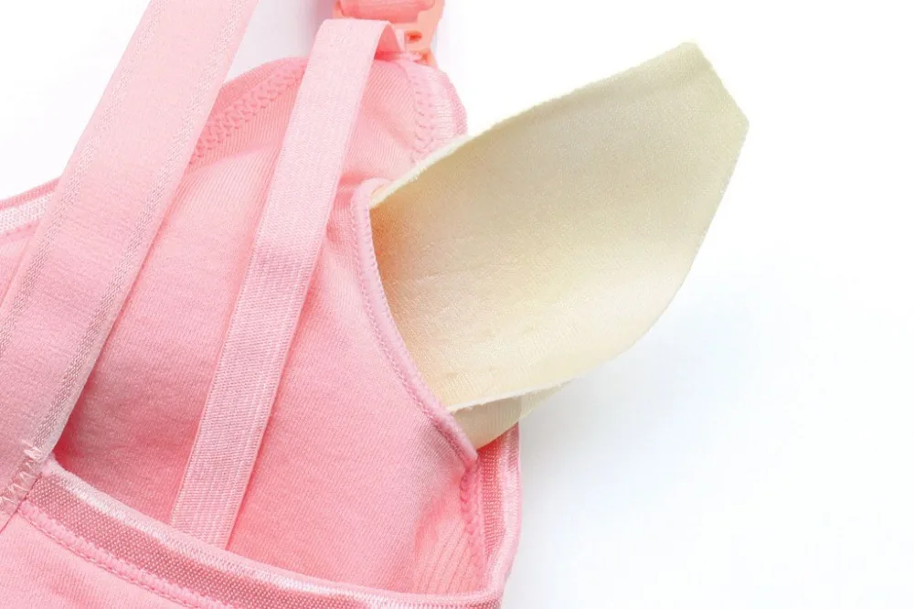 Wire Free Bra Nursing Bras Open buckle Breastfeeding Bra With Breast Pad Maternity Underwear For Beeding Pregnant Women Clothes