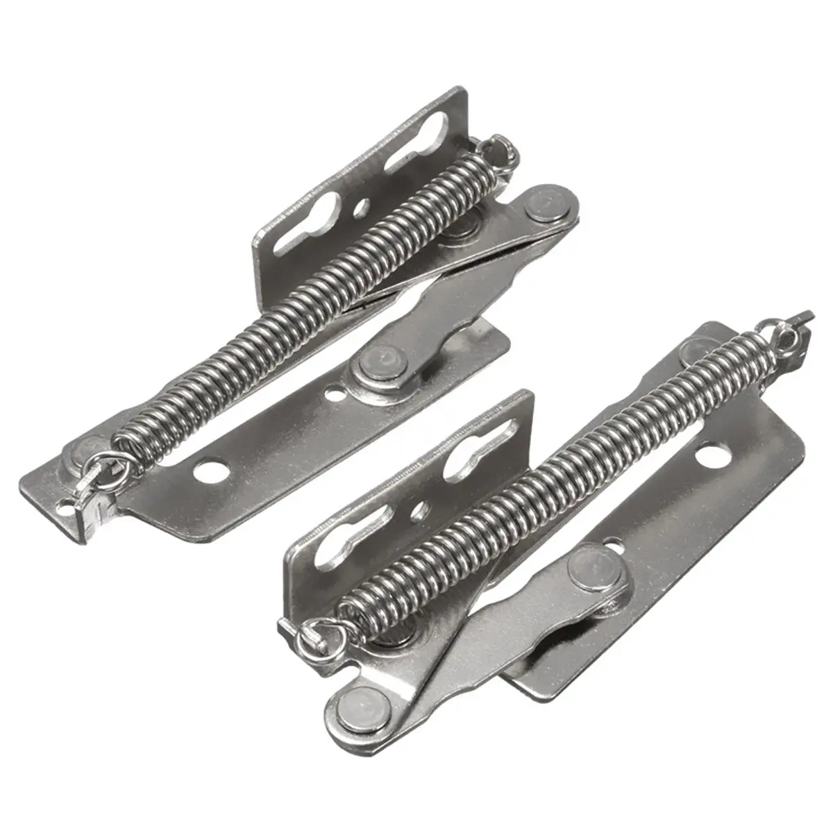 2x 80 degree Sprung Hinges Cabinet Door Lift Up Stay Flap Top Support Cupboard Kitchen