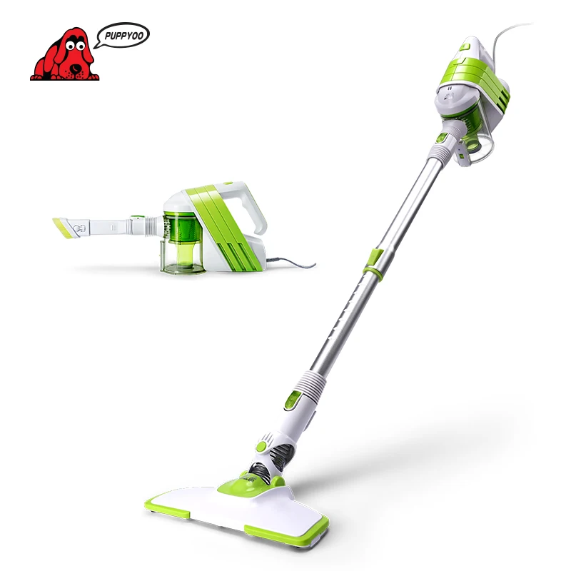 

PUPPYOO Low Noise Home Rod Vacuum Cleaner Handheld Extension Tube Dust Collector Household Aspirator White&Green Color WP521
