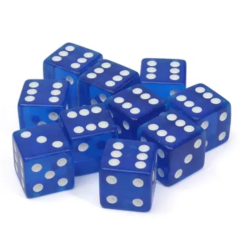 

10Pcs/lot 19mm Acrylic Gaming Dice Standard Six Sided Die 5 Colors Board Games Parties with Friends Families for Gambling
