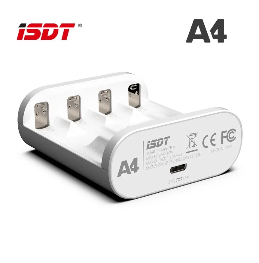 

Original ISDT A4 10W 1.5A AA AAA Battery Charger DC Smart Battery Charger Unit For 10500 12500 Battery