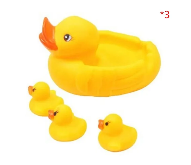 4Pcs/lot cute child baby bath duck bath accessory product animal baby
