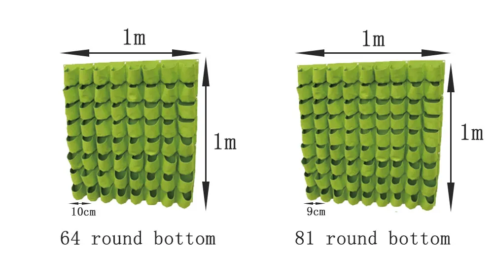 Прямая поставка садовые карманы Вертикальная садовая сеялка настенный Садовый цветок висячие войлочные посадочные сумки комнатный горшок для выращивания