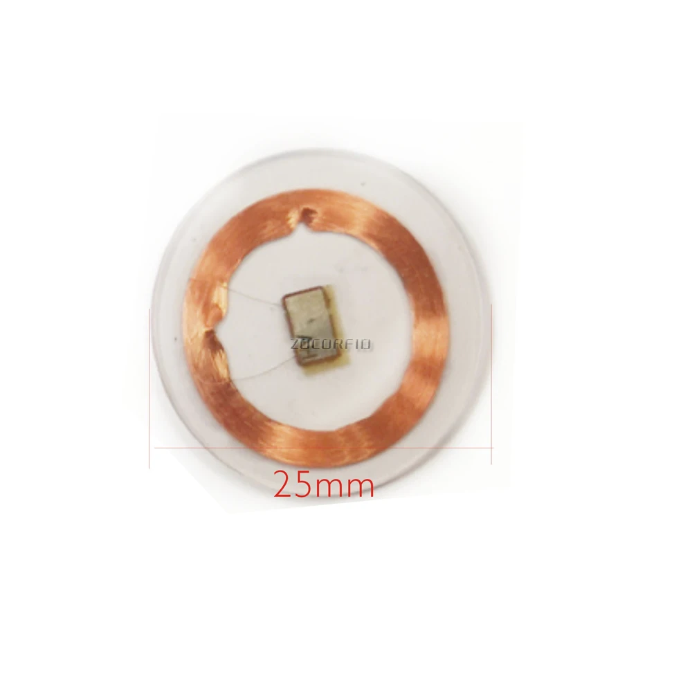 Прозрачные монеты TK4100(EM4100) RFID 125 кГц 25 мм смарт метки карты контроля доступа
