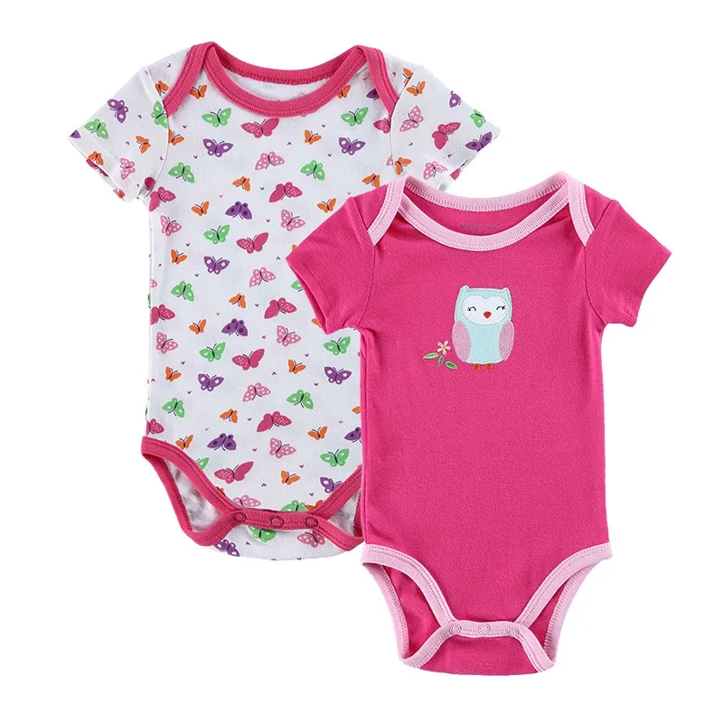 Baby Boys Girls Clothes 2 Pieces Baby Bodysuit Newborn Cotton Short Sleeve Body Bebes Baby Jumpsuit Car's Style Infant Clothes1 (5)