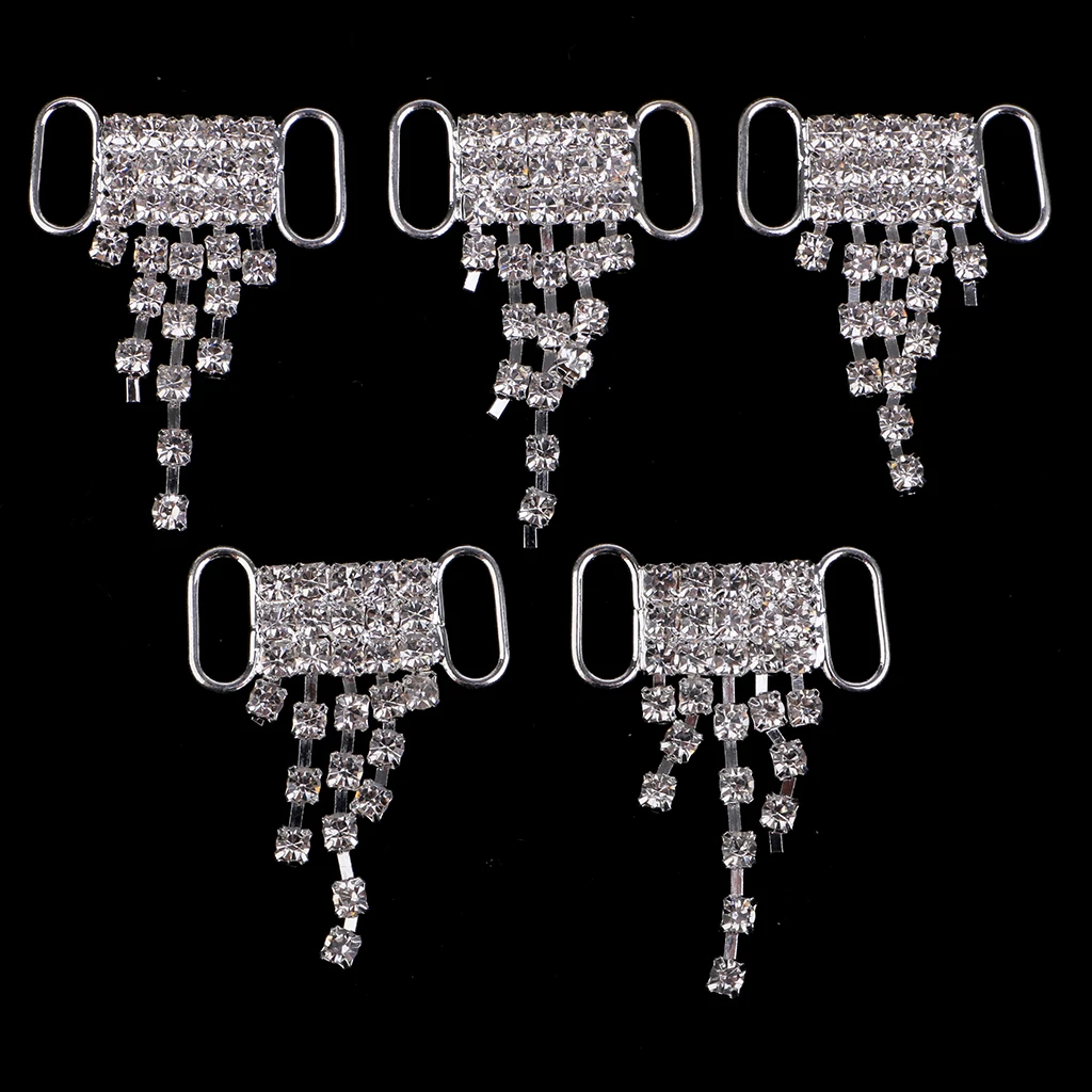 5 Pieces Tassels Crystal Rhinestone Bikini Connector Garment Decoration Chain