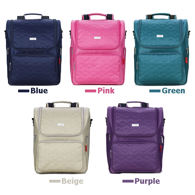 Baby Diaper Bag 4 PcsSet Waterproof Toddler Nappy Bags Multifunction Mummy Baby Care Milk Bottle Insulation Backpack BB6033 (1)