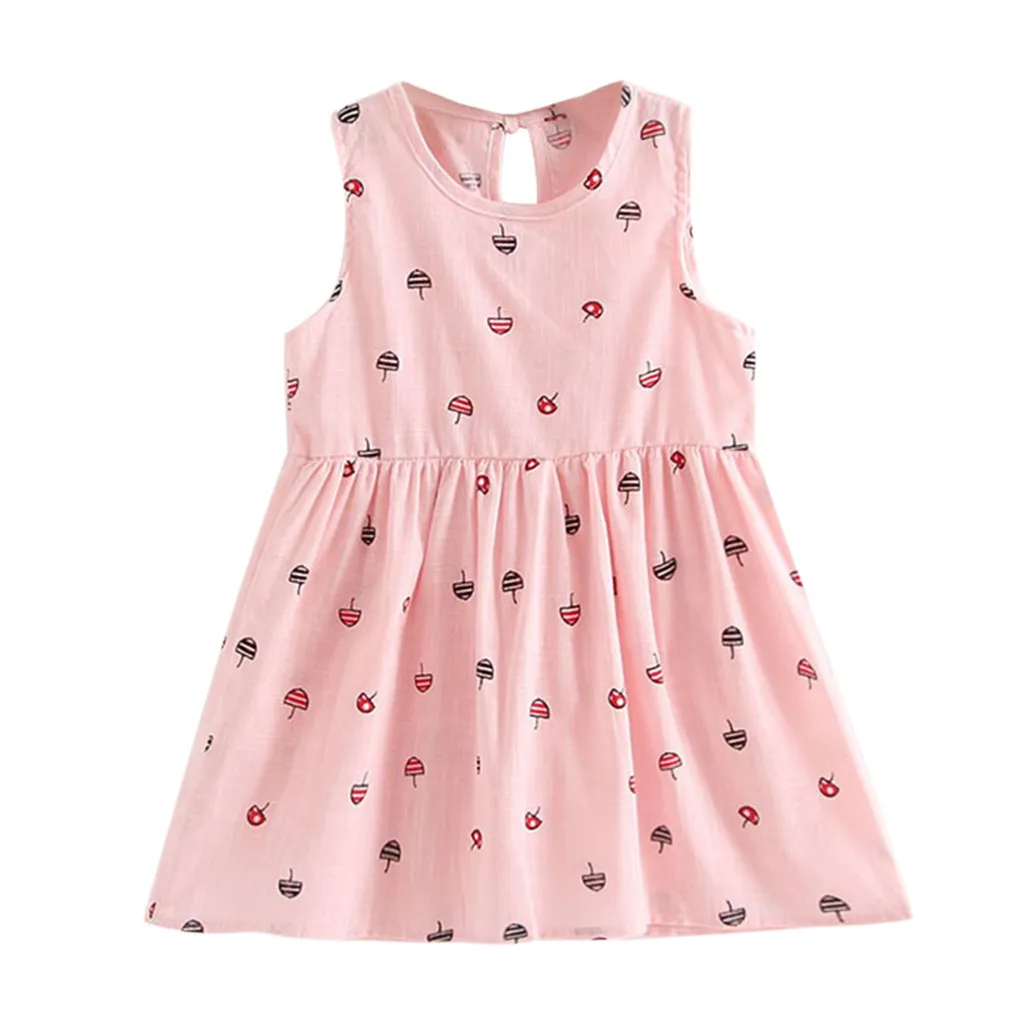 

Summer New Fashion Toddler Girls Summer Princess Dress Kids Baby Party Wedding Sleeveless Dresses Wholesale Free Ship Z5