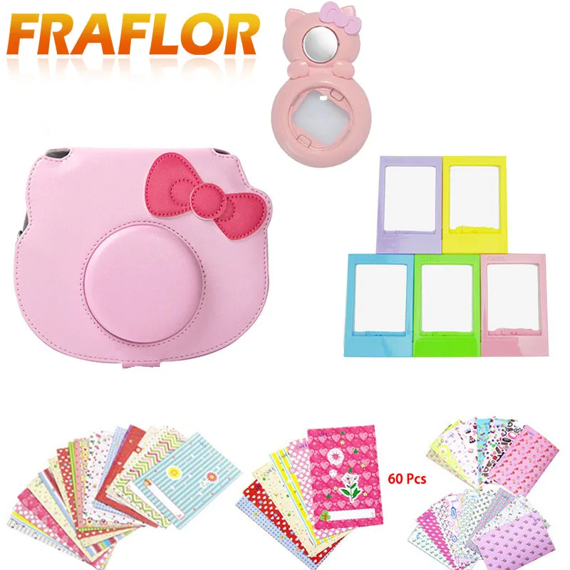 

Fujifilm Instax Hello Kitty Accessories Camera Case Shoulder Bag 60 Pcs Stickers Selfie Lens Colored Filters Film Frames Set