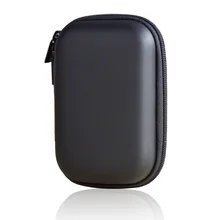 3 Colors Mini Zipper Hard Headphone Case,EVA Leather Earphone Bag,Protective Usb Cable Organizer,Portable Earbuds Pouch box