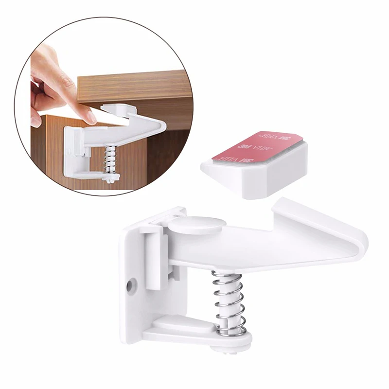 

10Pcs Baby Security Cabinet Door Lock for Kids Safety Lock Children Protection Drawer Blocker Toddler Invisible Closet Locker