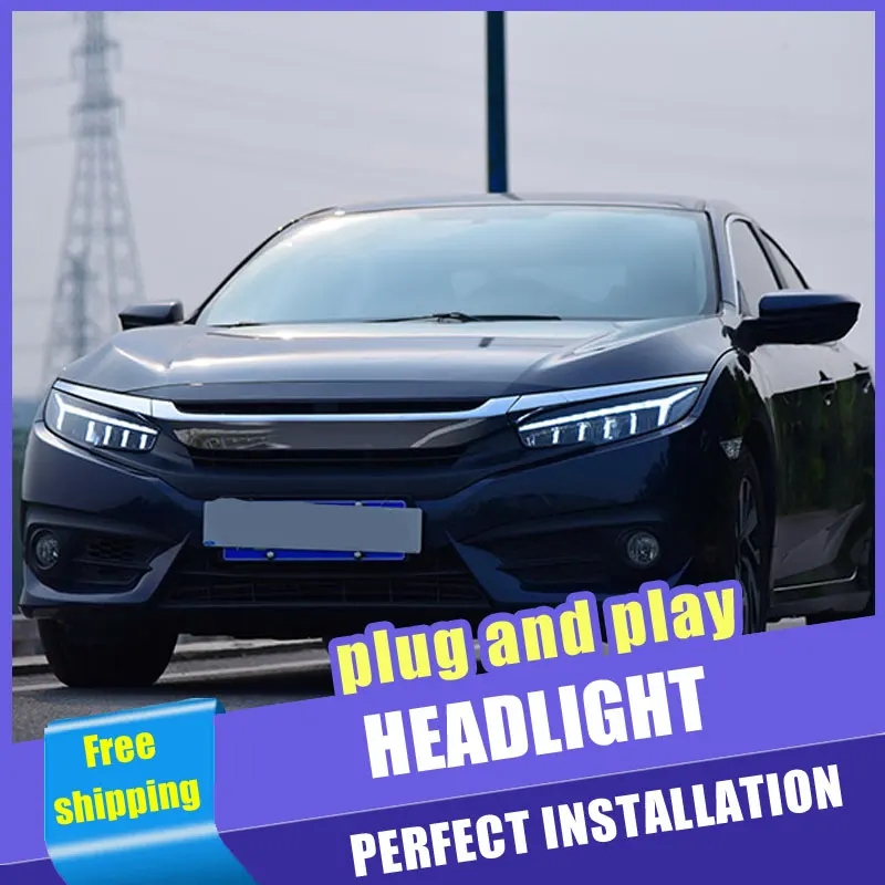 2 шт. автомобильный стиль светодиодный фары- для Honda civic для Civic фара Объектив двойной луч H7 HID Xenon bi xenon объектив