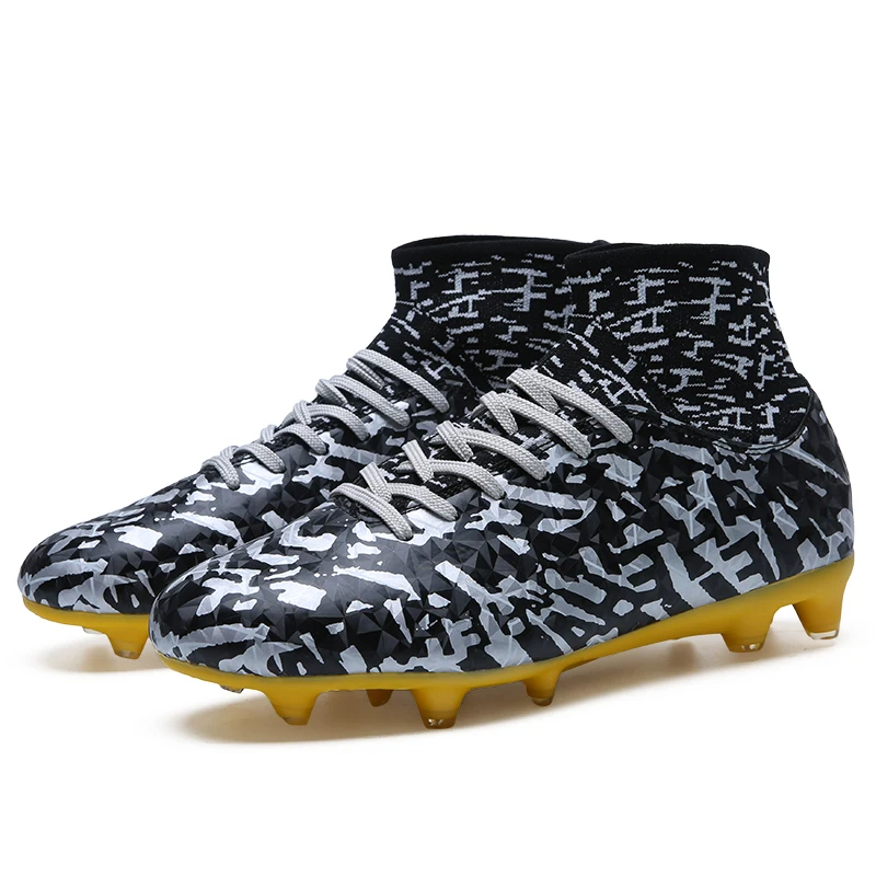 

FANCIHAWAY High Top Football Boots FG Soccer Cleats Superfly Kids Sock Outdoor Athletic Training Cleats