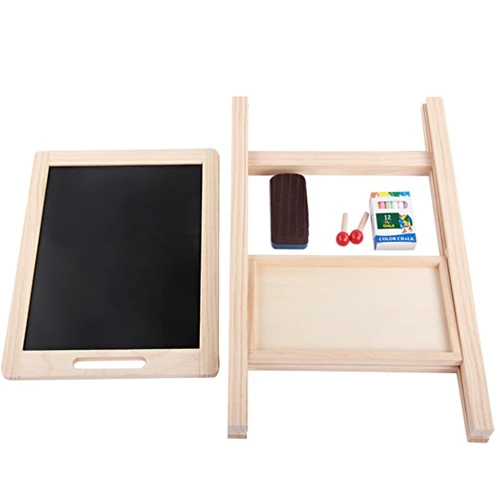 children puzzle wood sketchpad work the blackboard double wooden panel Graffiti drawing board toys learning education toy