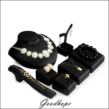 7 шт. черный дисплей набор украшение из искусственной кожи витрина подставка для кольцо ожерелье кулон браслет MULTILIST Органайзер держатель манекен