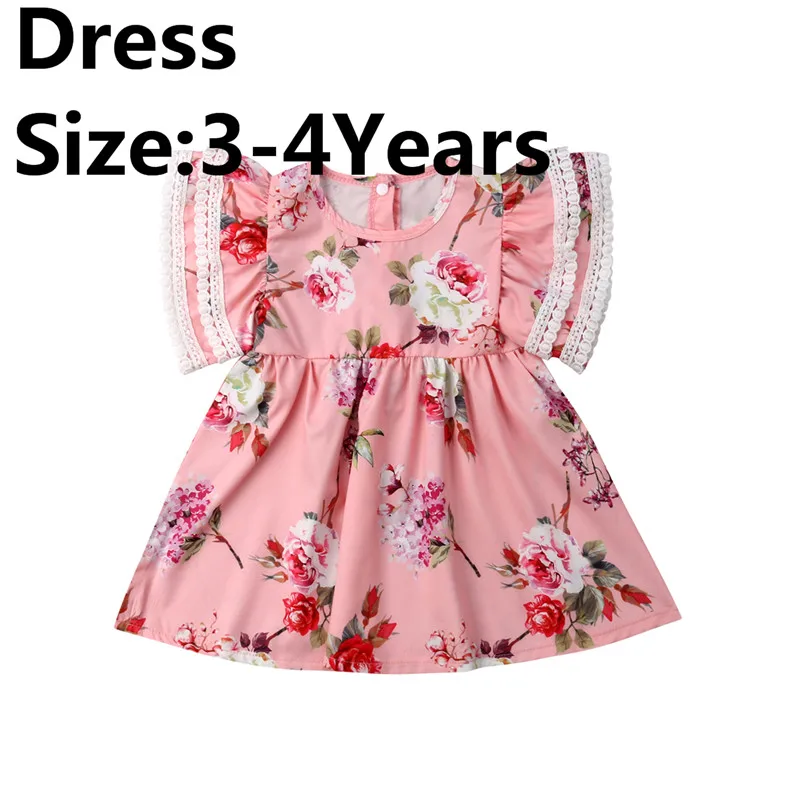 Одинаковые наряды принцессы с цветочным рисунком для маленьких девочек летняя одежда кружевное платье с оборками и рукавами-крылышками топы, нагрудники, шорты От 0 до 4 лет из 2 предметов - Цвет: D110