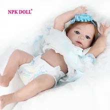 NPKDOLL Мода Bonecas принцесса кукла реборн для девочек Reborn Реалистичная кукла 22 дюймов Винил Полный силиконовые куклы игрушки