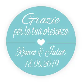 

DouxArt 100pcs Stickers Labels Personalized Favors Grazie di essere qui, 40MM Wedding Marriage Communion Handmade Seals V1298