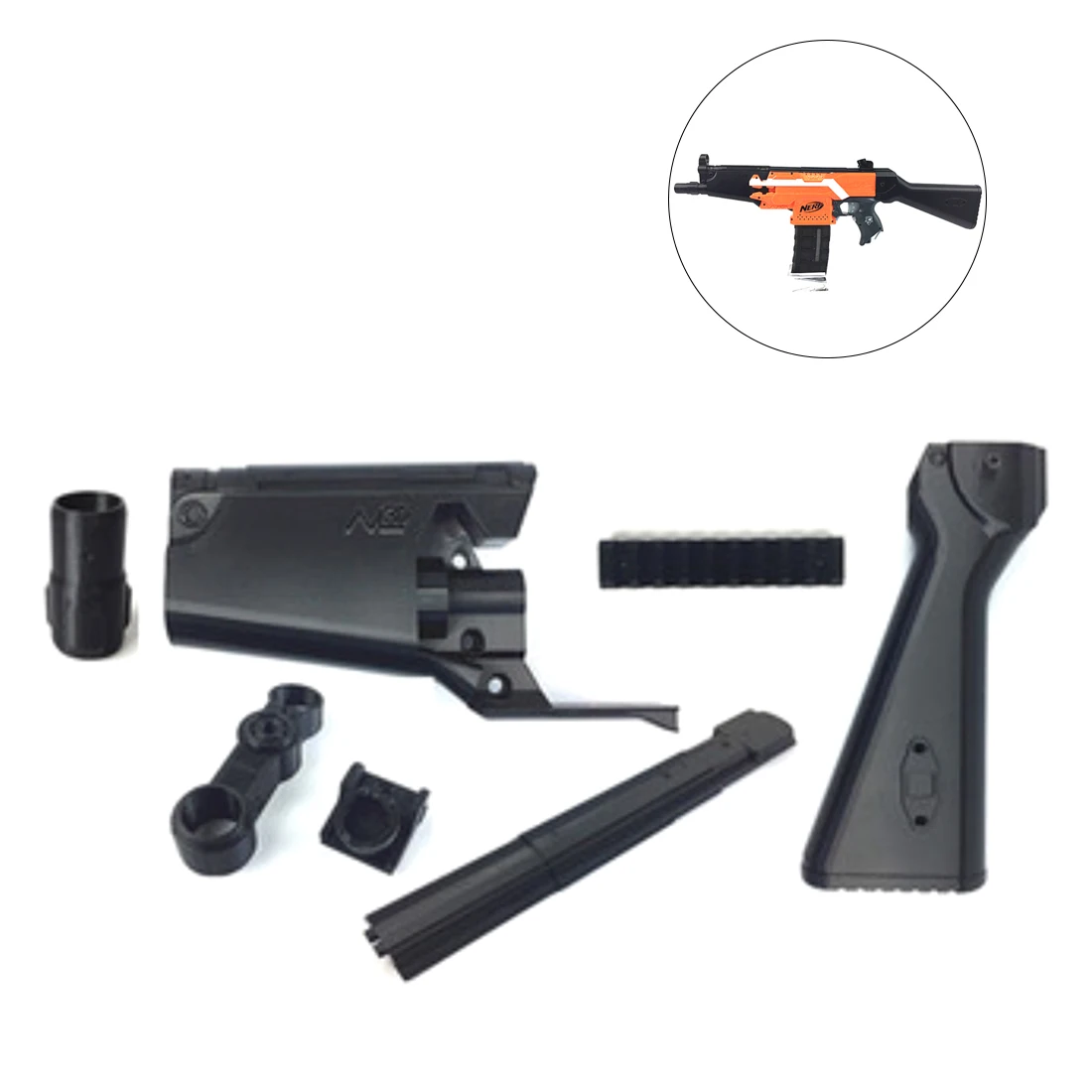 

Rowsfire Maliang 3D Printing Type K& A Appearence Modified Kit Gun Parts for Nerf A0711 N-Strike Elite Stryfe Blaster - Black