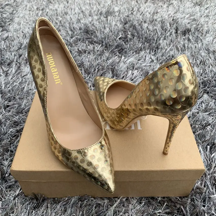 Г., пикантные золотистые женские туфли-лодочки туфли на шпильке с острым носком женские лакированные туфли на высоком каблуке 12 см 10 см 8 см