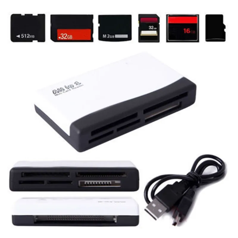 Все в одном USB 2 0 кардридер SD TF CF MS Micro считыватель смарт карт для Samsung Sandisk карты