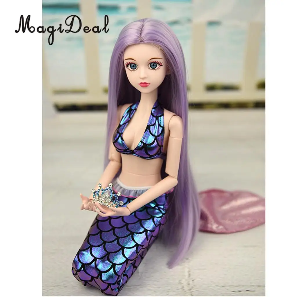 Popular 1/3 Doll Mermaid Dress Fashion Skirt Evening Party Gown for  BJD Doll Accessories Girl Gift	