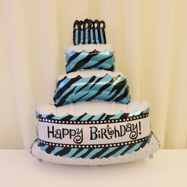 cake large balloons blue