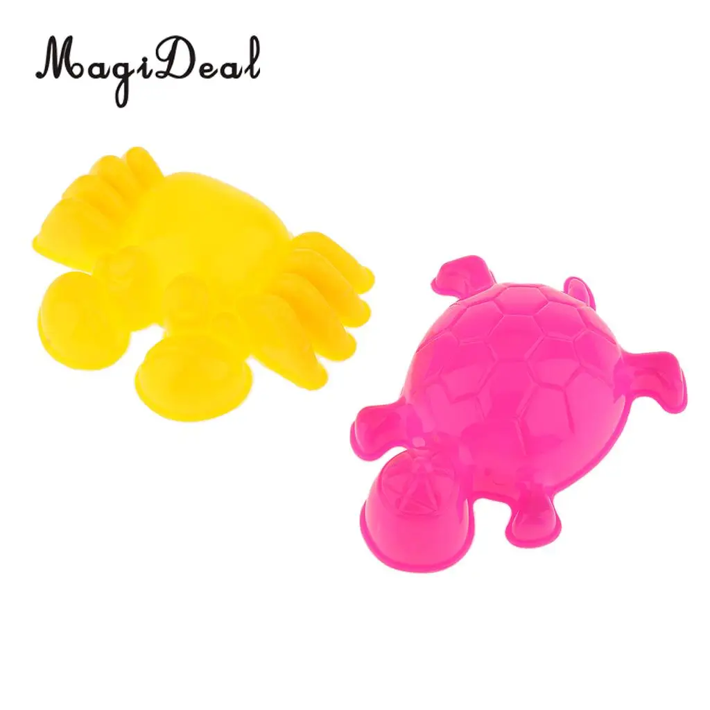 MagiDeal 6Pcs/Lot Sea Animal Sandcastle Sand Clay Mold Beach Park Indoor Kids Baby Children Educational Toy Random Color