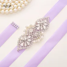 Серебряный Кристалл Свадебный ремень с жемчугом Стразы ленты пояс невесты лента для свадьбы Вечерние Y111S