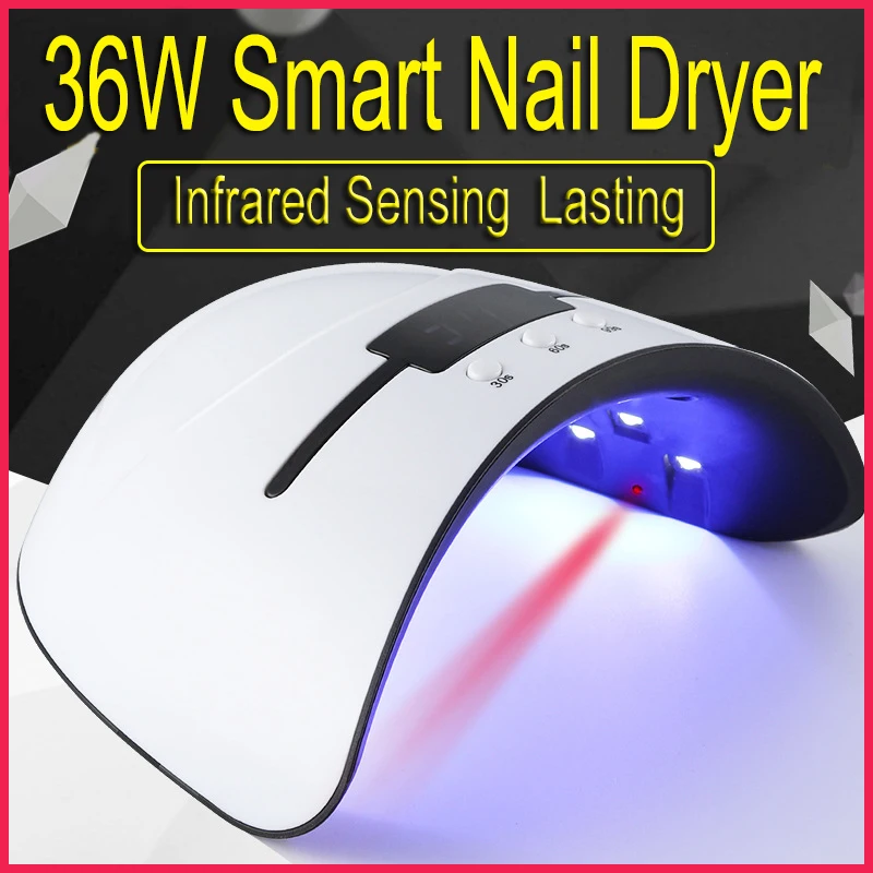 

12 Leds UV Lamp for All Types Gel 36W UV Lamp Nail Dryerfor Nail Machine USB Portable UV Lamps Hardening 30s 60s 90s Timer