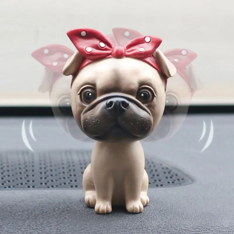 

Dog Shaking Head Ornaments Garden Decoration Crafts Cute Car Interior Pendant Home Cute Swing Dog Cartoon Figurines Miniatures