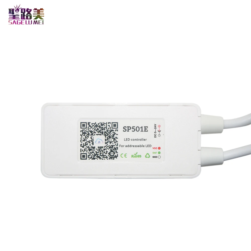 DC5V-24V SP501E WS2811 WS2812B Addressable RGB Светодиодная лента Wi-Fi управление Лер Amazon Alexa Smart SPI IC голосовое приложение управление для Andriod